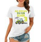 Kinder Ich Bin Schon 3 Traktor Frauen Tshirt für Jungen, Trecker Motiv