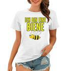 Lustiges Bienen-Motiv Frauen Tshirt Ich bin eine Biene in Weiß für Imker