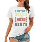 Rentner 2023 Rente Spruch Retro Vintage V2 Frauen Tshirt