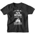 Cooler Biker Papa Herren Kinder Tshirt, Einzigartiges Motorradfahrer Design