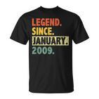14 Geburtstag Legende Seit Januar 2009 14 Jahre Alt T-Shirt