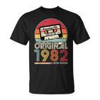 1982 Jahrgang Geburtstag Retro Vintage Herren Damen Geschenk T-Shirt