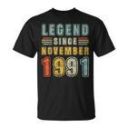 31 Jahre Alte Legende Seit 31 November 1991 T-Shirt