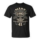 41 Geburtstag Geschenk Mann Mythos Legende März 1982 T-Shirt