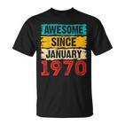 53 Year Old Awesome Since Januar 1970 53 Geburtstag Geschenke T-Shirt