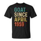 63 Geburtstag 63 Jahre Alte Ziege Seit April 1959 T-Shirt