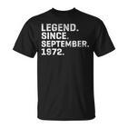 Alte Legende Seit September 1972 Geburtstag 51 Jahre Alt T-Shirt