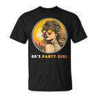 Damen 80S Party Girl Retro Outfit Achtziger Jahre Frauen T-Shirt