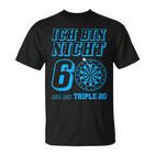 Darts 60 Geburtstag Dart Pfeil Geschenk Dartspieler T-Shirt