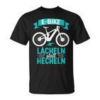 E Bike Lächeln Statt Hecheln Fahrradfahrer Mountainbike T-Shirt
