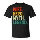 Ehefrau Held Mythos Legende Retro Vintage-Frau T-Shirt