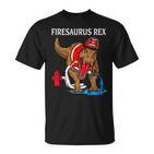 Feuerwehrmann Rex Dinosaurier T-Shirt, Kinder Tee für Jungen