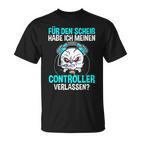 Gamer Zocker Controller T-Shirt, Lustiger Spruch zum Zocken