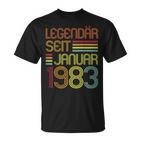 Geburtstag Legendär Seit Januar 1983 40 T-Shirt
