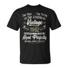 Herren 61. Geburtstag Vintage 1962 T-Shirt, Mythos Legende Mann