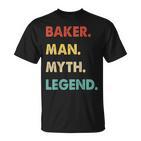 Herren Bäcker Mann Mythos Legende T-Shirt