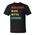 Herren Biologe Mann Mythos Legende T-Shirt