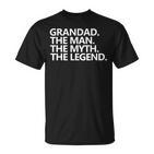 Herren Granddad The Man The Myth The Legend Vatertag T-Shirt