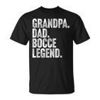 Herren Grandpa Dad Bocce Legend Opa Papa Boccia Legende T-Shirt
