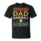 Herren Handball Legende & Vater Retro T-Shirt, Perfekt für Spieler