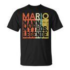 Herren Retro Mario Mann Mythos Legende Geburtstag Geschenk T-Shirt