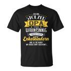 Herren Stolzer Opa T-Shirt mit Enkel Lustig Spruch, Opi Shirt