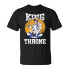 Herren T-Shirt König auf Thron, Krone & Toiletten-Humor