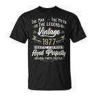 Herren T-Shirt Vintage 1977 - 46. Geburtstag Mythos Legende