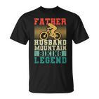 Herren Vatertag Biker Vater Ehemann Mountainbike Legende T-Shirt