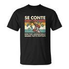Italienischer Spruch T-Shirt, Humorvolles Cartoon-Figur Tee