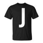 J Buchstabe Zahl Symbol Alphabet Initiale T-Shirt