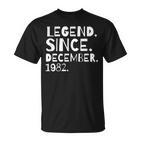 Legend Since December 1982 Geburtstag Jungen Mädchen T-Shirt