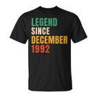 Legend Since December 1992 Retro 30Er Geburtstag T-Shirt