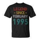 Legend Since Februar 1995 Vintage Geburtstag T-Shirt