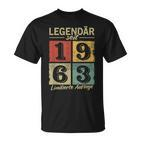Legendär Seit 1963 Jahrgang 1963 Geburtstag T-Shirt