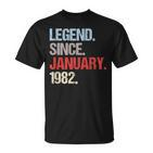 Legende Seit Januar 1982 Jahrgang Geburtstag T-Shirt