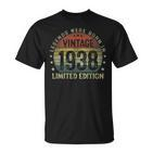 Legenden 1938 Geboren, T-Shirt zum 85. Geburtstag für Männer