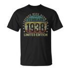 Legenden Februar 1938 Geburtstag T-Shirt, 85 Jahre Jubiläums Tee