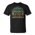 Legenden Februar 1988 T-Shirt, 35. Geburtstag Mann Retro Design