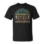 Legenden Wurden Im April 1988 Geschenk 35 Geburtstag Mann V6 T-Shirt