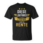 Lokführer Rentner T-Shirt - Eisenbahn Legende in Rente