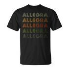 Love Heart Allegra GrungeVintage-Stil Schwarz Allegra T-Shirt