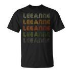 Love Heart Leeanne GrungeVintage-Stil Schwarz Leeanne T-Shirt