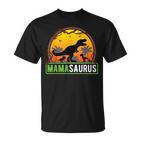 Mamasaurus T-Rex Mama 2 Kinder Dino Mutter Muttertag T-Shirt