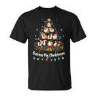Meerschweinchen Weihnachtsbaum T-Shirt, Weihnachtspyjama für Tierfreunde