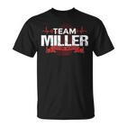Miller Team Familientreffen Dna Herzschlag Geschenk T-Shirt