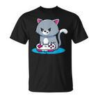 Niedliche Gaming Katze Video Game Computer Videogame Pc T-Shirt