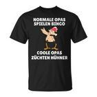 Normale Opas Spielen Bingo Coole Opas Züchten Hühner T-Shirt