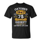 Oktober 1947 Lustige Geschenke 75 Geburtstag T-Shirt