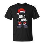 Oma Claus Weihnachts-T-Shirt für Damen, Festlicher Partnerlook